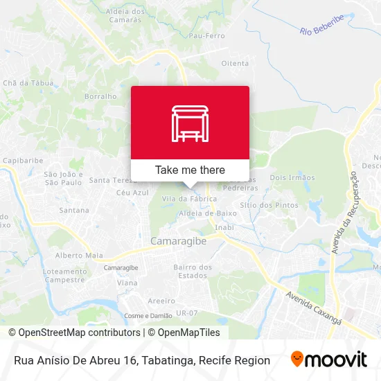 Rua Anísio De Abreu 16, Tabatinga map