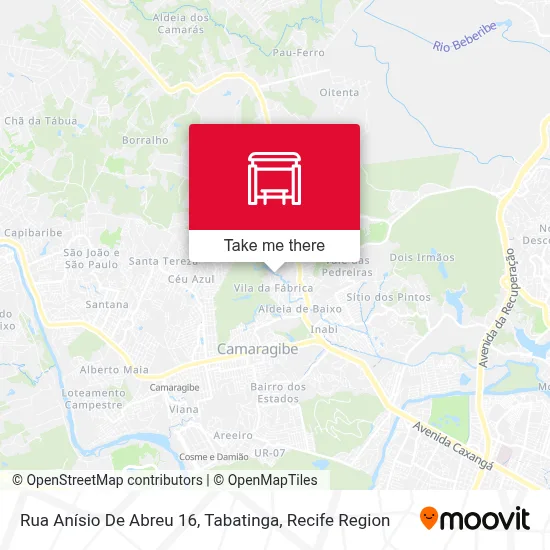 Rua Anísio De Abreu 16, Tabatinga map