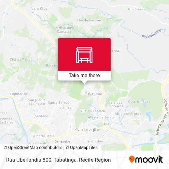 Rua Uberlandia 800, Tabatinga map