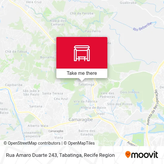 Rua Amaro Duarte 243, Tabatinga map