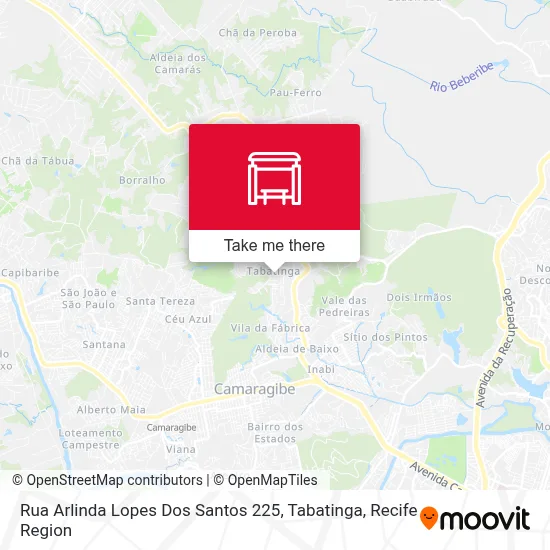 Rua Arlinda Lopes Dos Santos 225, Tabatinga map