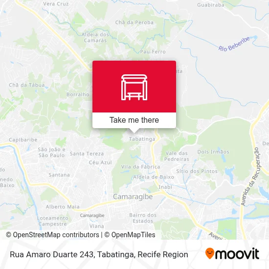Rua Amaro Duarte 243, Tabatinga map