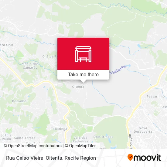Rua Celso Vieira, Oitenta map