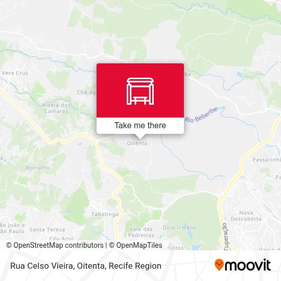 Rua Celso Vieira, Oitenta map