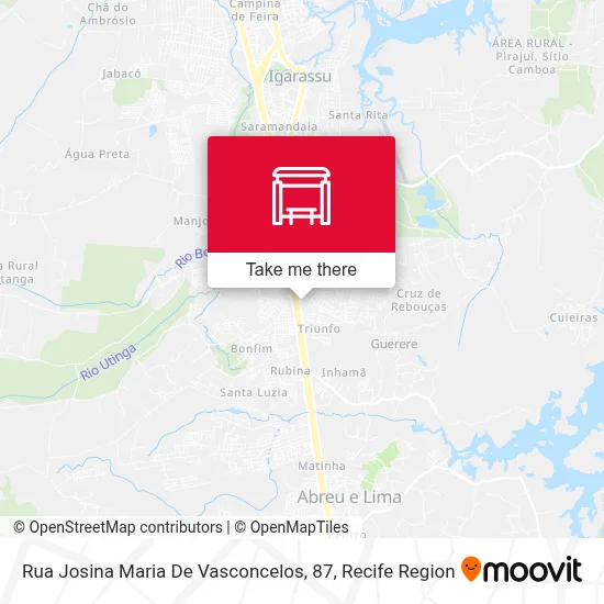 Rua Josina Maria De Vasconcelos, 87 map