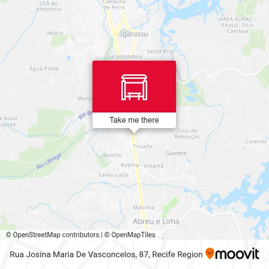 Rua Josina Maria De Vasconcelos, 87 map