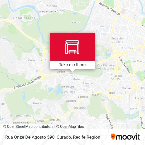 Rua Onze De Agosto 590, Curado map