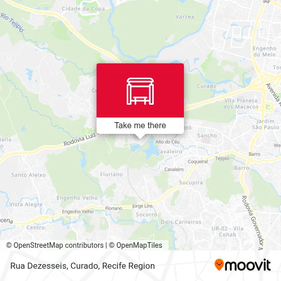 Rua Dezesseis, Curado map