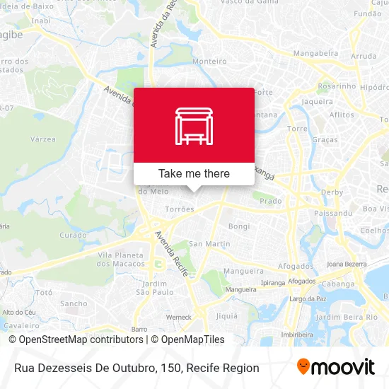Rua Dezesseis De Outubro, 150 map
