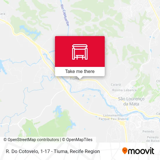 R. Do Cotovelo, 1-17 - Tiuma map
