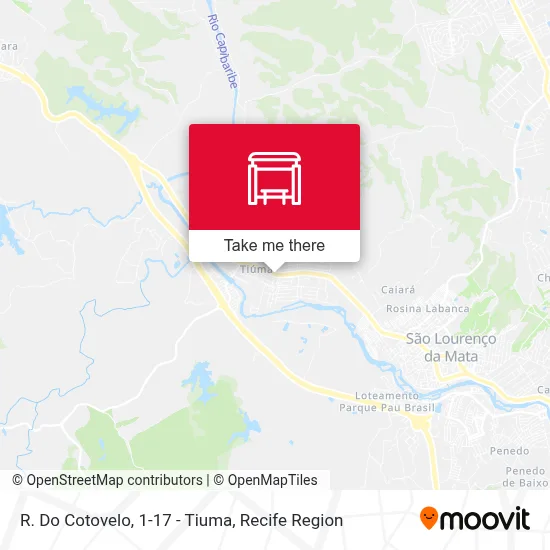 R. Do Cotovelo, 1-17 - Tiuma map