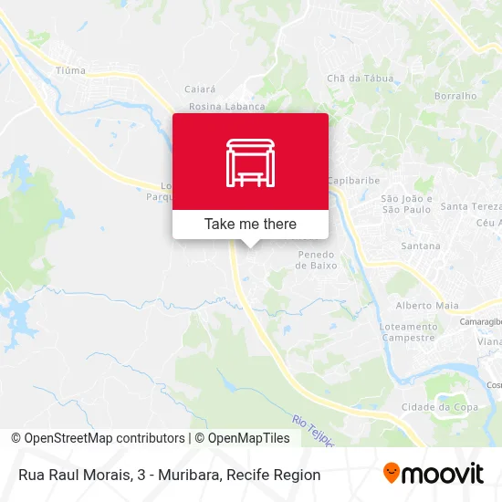 Rua Raul Morais, 3 - Muribara map