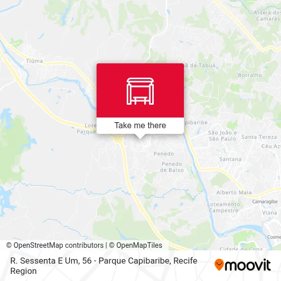 R. Sessenta E Um, 56 - Parque Capibaribe map