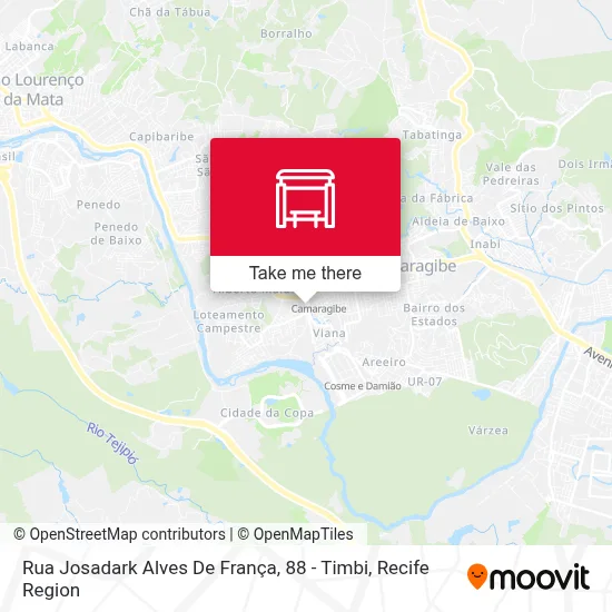 Rua Josadark Alves De França, 88 - Timbi map