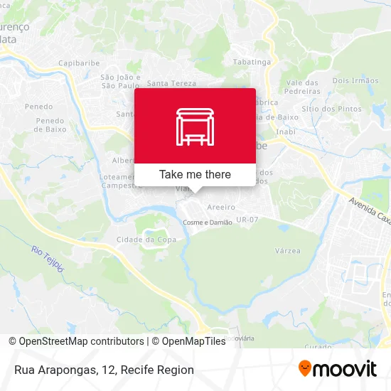 Rua Arapongas, 12 map