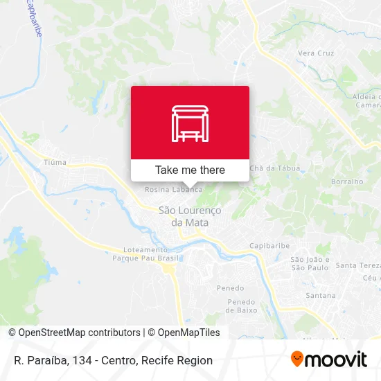 R. Paraíba, 134 - Centro map