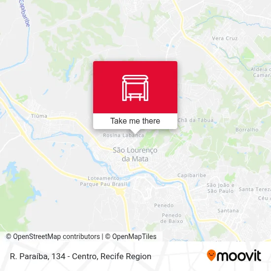R. Paraíba, 134 - Centro map