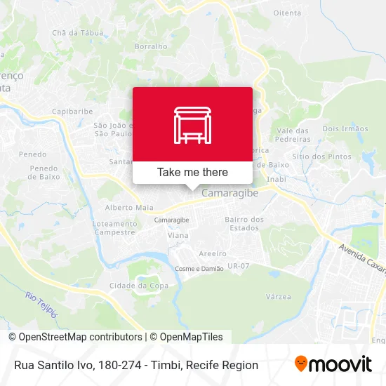 Rua Santilo Ivo, 180-274 - Timbi map