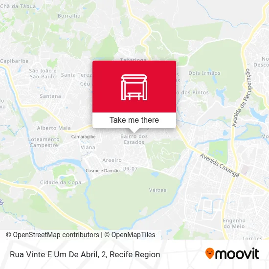 Rua Vinte E Um De Abril, 2 map
