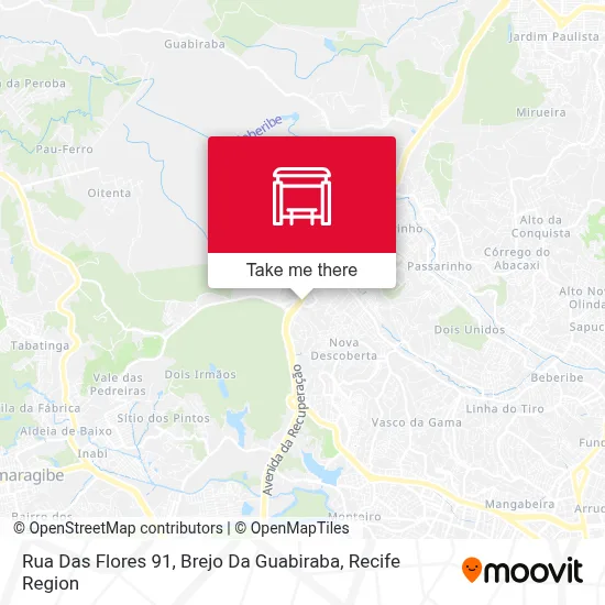 Rua Das Flores 91, Brejo Da Guabiraba map