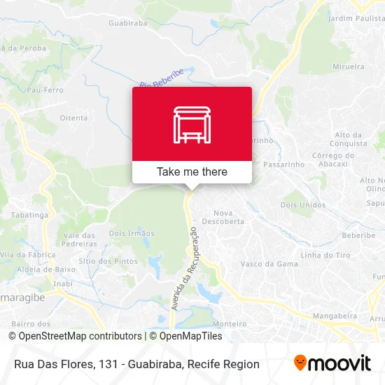 Rua Das Flores, 131 - Guabiraba map