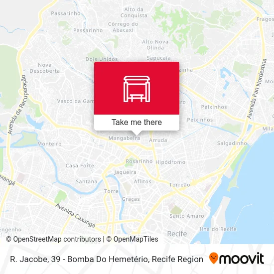 R. Jacobe, 39 - Bomba Do Hemetério map