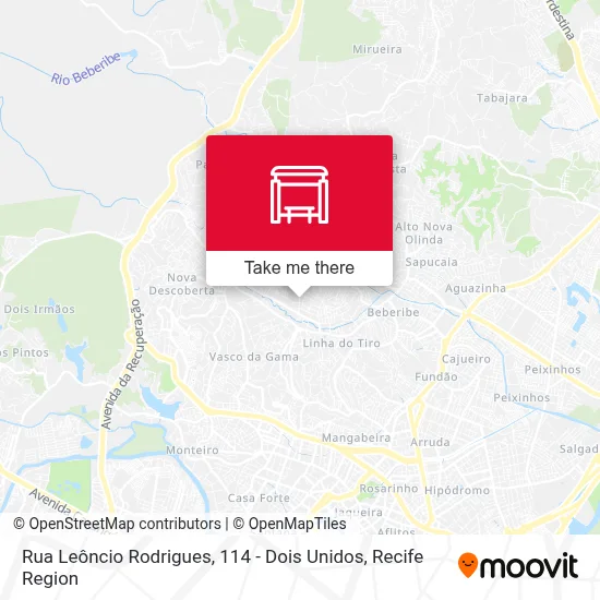 Rua Leôncio Rodrigues, 114 - Dois Unidos map