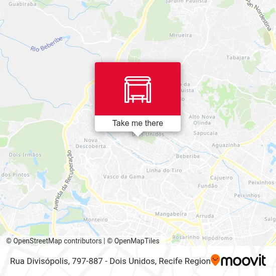 Rua Divisópolis, 797-887 - Dois Unidos map