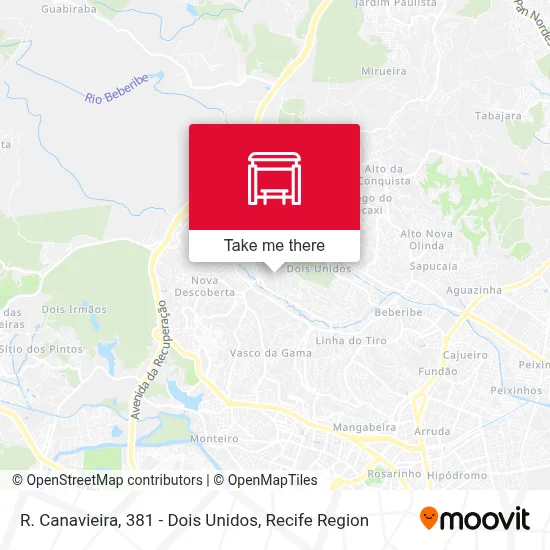 R. Canavieira, 381 - Dois Unidos map