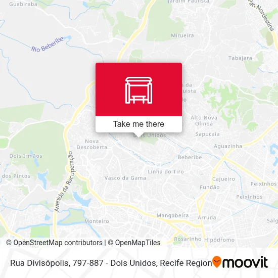 Rua Divisópolis, 797-887 - Dois Unidos map