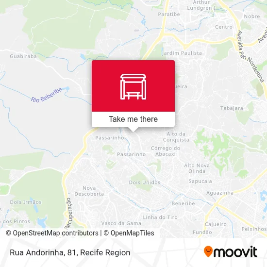 Rua Andorinha, 81 map