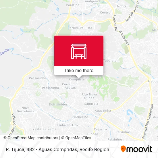 R. Tijuca, 482 - Águas Compridas map
