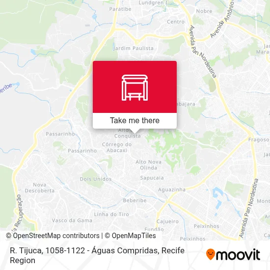 R. Tijuca, 1058-1122 - Águas Compridas map