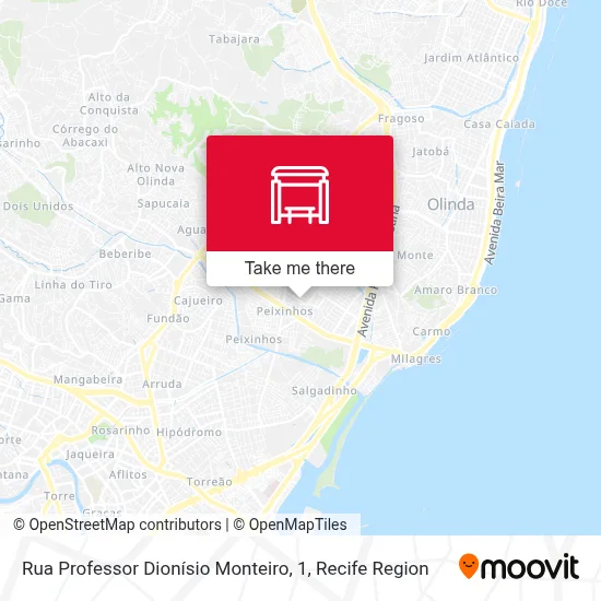 Rua Professor Dionísio Monteiro, 1 map