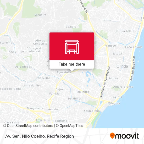 Av. Sen. Nilo Coelho map