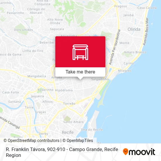 R. Franklin Távora, 902-910 - Campo Grande map