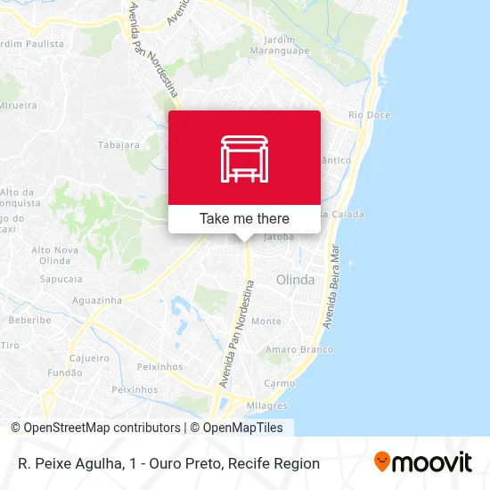 R. Peixe Agulha, 1 - Ouro Preto map