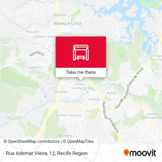Rua Ademar Vieira, 12 map