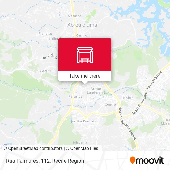 Rua Palmares, 112 map