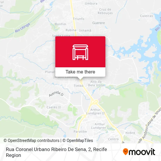 Rua Coronel Urbano Ribeiro De Sena, 2 map