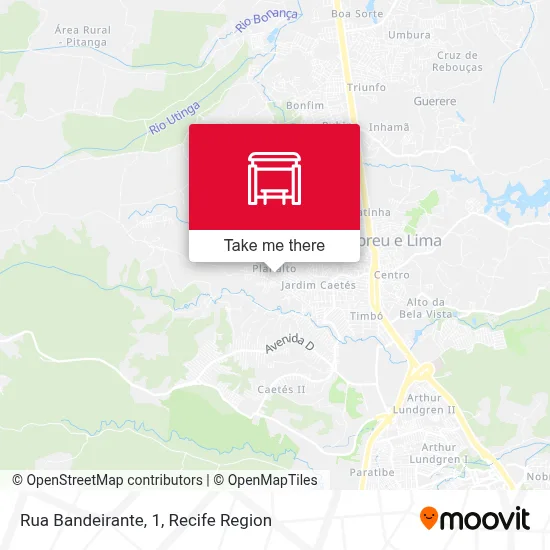 Rua Bandeirante, 1 map