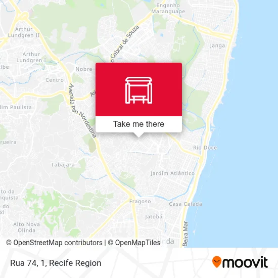Rua 74, 1 map