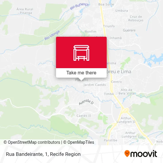 Rua Bandeirante, 1 map