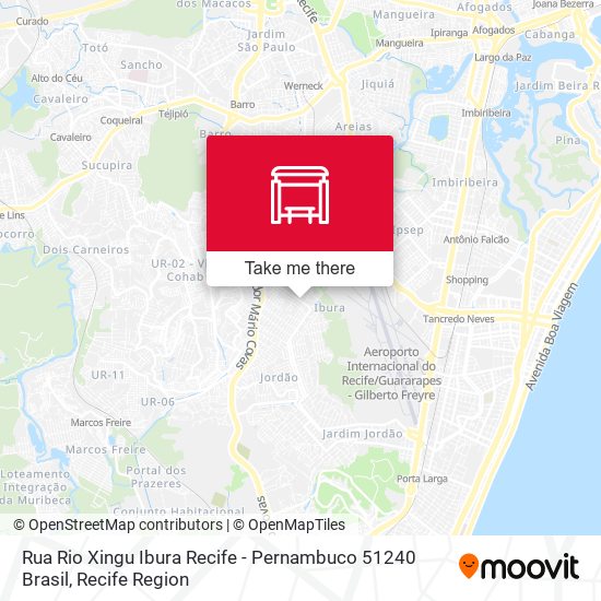 Rua Rio Xingu Ibura Recife - Pernambuco 51240 Brasil map