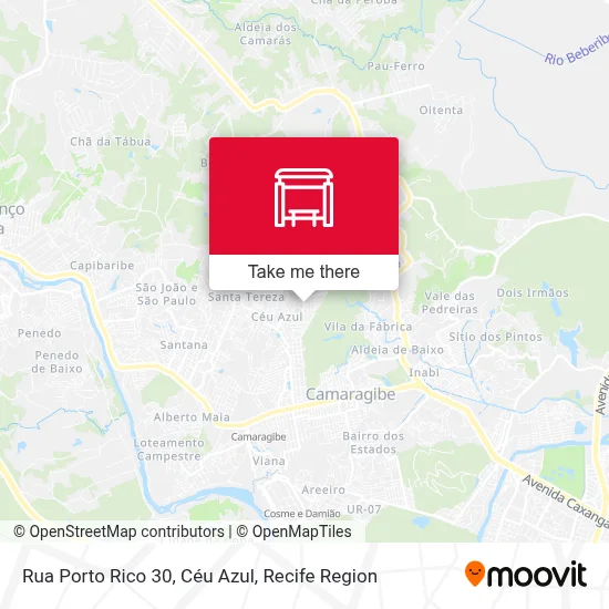 Rua Porto Rico 30, Céu Azul map