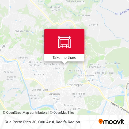 Rua Porto Rico 30, Céu Azul map