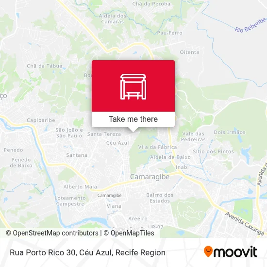 Rua Porto Rico 30, Céu Azul map