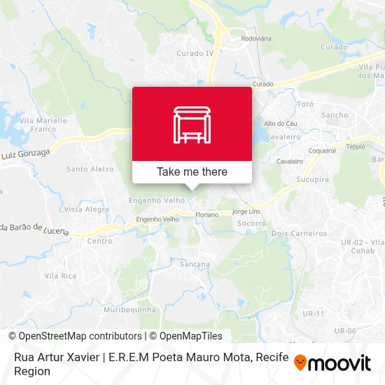 Rua Artur Xavier | E.R.E.M Poeta Mauro Mota map