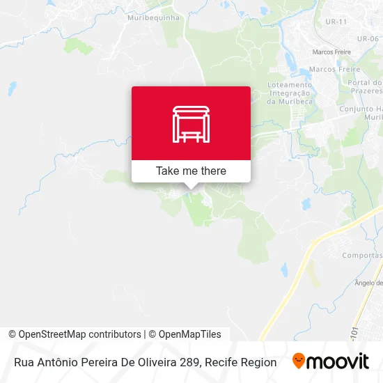 Rua Antônio Pereira De Oliveira 289 map