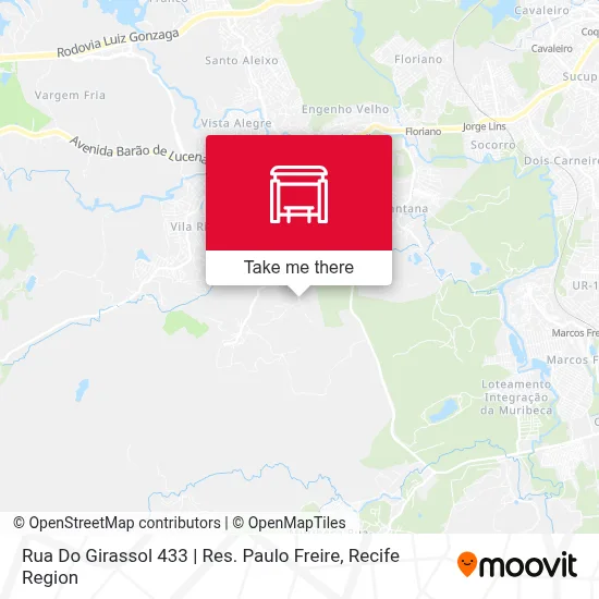 Rua Do Girassol 433 | Res. Paulo Freire map
